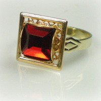 Elizabeth Square Ruby Ring