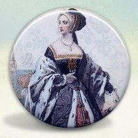 Anne Boleyn Engraving Pocket Mirror