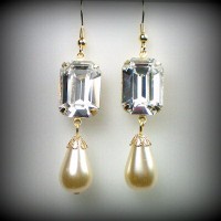 Elizabeth Octagon Crystal Earrings