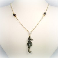 Lucrezia Borgia Seahorse Necklace