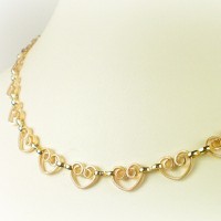 Mary Boleyn Gold Heart Necklace