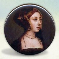 Anne Boleyn Gable Hood Portrait Pocket Mirror