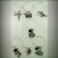 Henry VIII and Six Wives Wine Glass Charms