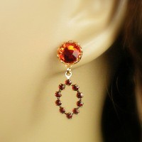 Jane Seymour Oval Rhinestone Earrings