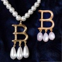 B Necklace and Brooch Set