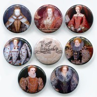 Elizabeth I Button or Magnet Set