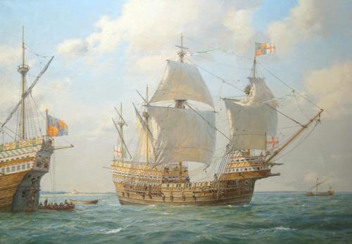 Geoff Hunt's painting of the Mary Rose