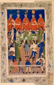 A 15th century illumination of Justices of the King's Bench