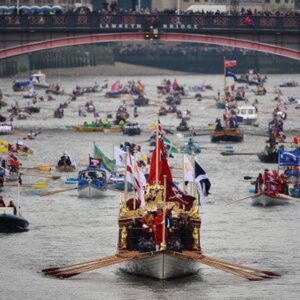 The Queen's diamond jubilee river pageant - Perhaps Anne's coronation one was like this.