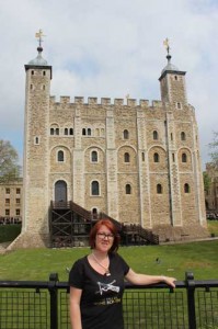 Claire Ridgway at the Tower of London