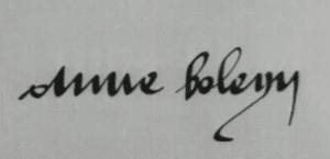Anne Boleyn Signature