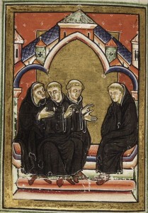 Benedictine monks seated in chapter