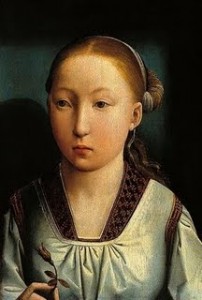 Portait of a girl thought to be Catherine of Aragon by Juan de Flandres.