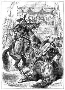 Joust Medieval Illustrationer Parley's Annual for 1880 istock purchase