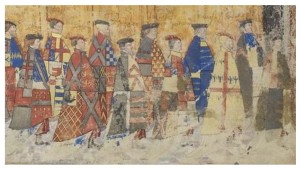 Thomas Boleyn in an Order of the Garter procession - he is second from the right.