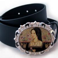 Anne Boleyn Silver Belt Buckle & Belt