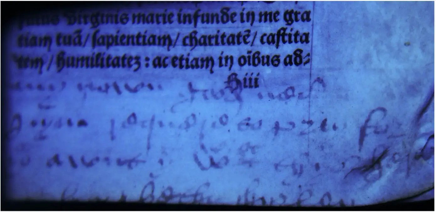 Inscription in the Anne Boleyn's book of hours, Kate McCaffrey
