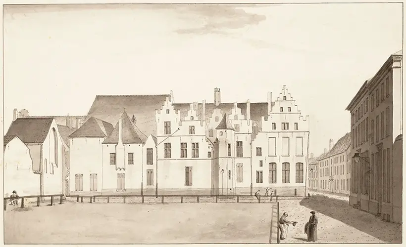 The Court of Savoy (side facade) in the 19th century