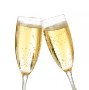 Celebration toast with champagne