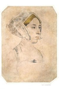 Sketch by Holbein of an unknown woman said to be Anne Boleyn