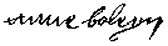 Anne Boleyn signature