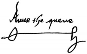 Anne Boleyn signature
