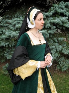 Evelyne Bouchard and her 1535 Anne Boleyn Costume