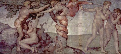 Michelangelo's fresco of The Fall (original sin)
