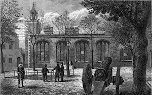 View of St Peter ad Vincula Chapel and the place of execution memorial
