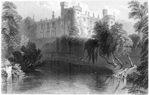 A sketch of the view of Kilkenny Castle from the river, 1841 by William Henry Bartlett