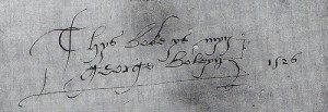George Boleyn's signature