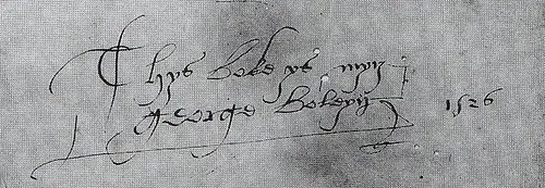 George Boleyn's signature