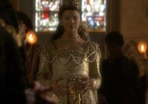 Natalie Dormer as a pregnant Anne Boleyn in "The Tudors"