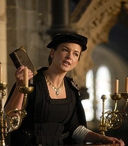 The Anne Askew of The Tudors preaching.