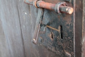 Old door lock