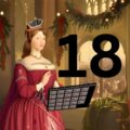 A Christmassy Anne Boleyn with the number 18