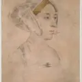 Drawing of woman said to be Anne Boleyn by Hans Holbein the Younger
