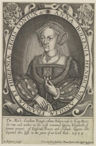 A 17th century engraving of Anne Boleyn by Renold Elstrack