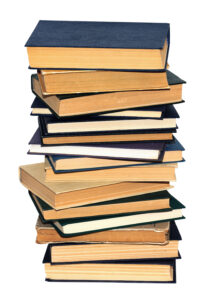 Photo of a pile of books
