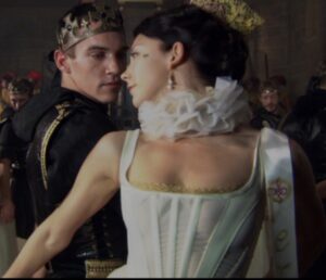 Natalie Dormer as Anne Boleyn and Jonathan Rhys Meyers as Henry VIII in a still from Showtime's "The Tudors"