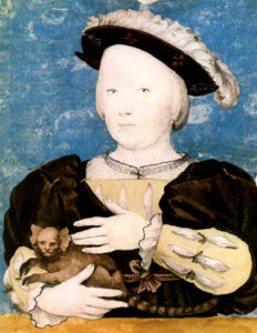 Edward VI with a pet monkey